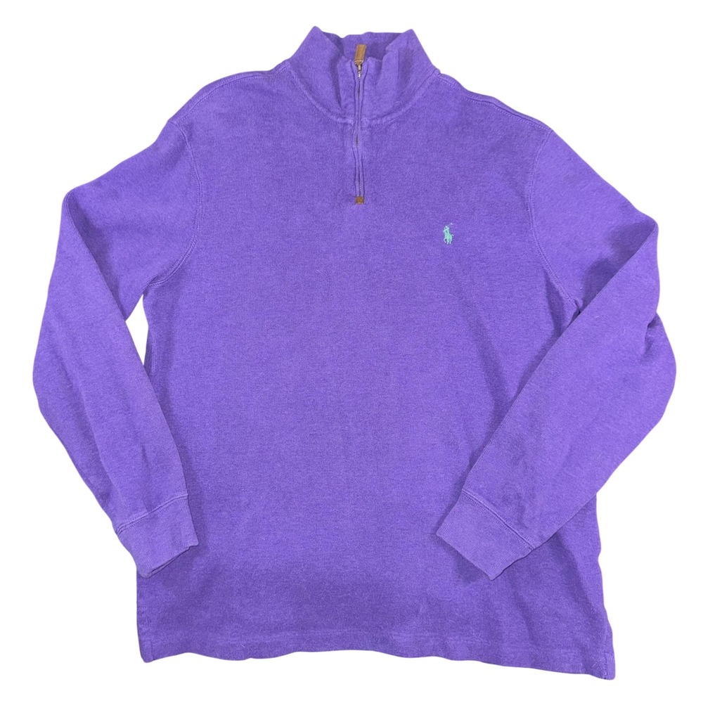 Polo by Ralph Lauren Purple Half-Zip Sweater